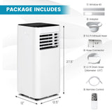 8000 BTU Portable Air Conditioner, 3 in 1 AC Cooling Unit with Remote Control, Dehumidifier, Sleep Mode