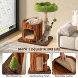 Tangkula Solid Wood Cat Tree