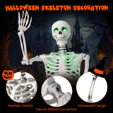 Tangkula Poseable Halloween Skeleton with Pumpkin Head