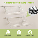 Tangkula 2 Pack Wall Mounted Shoe Rack with Heightened Edge & Strong Brackets