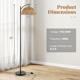 Tangkula Arc Floor Lamp with Hanging Lampshade