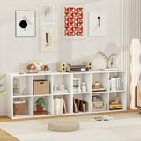 Tangkula 6-Cube Bookcase, 3-Tier Bookshelf with Open Compartments