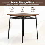 Tangkula Square Dining Table Set for 2