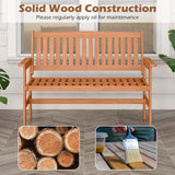 Tangkula Wooden Garden Bench for ackyard and Park