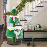 Tangkula 60 Inch Cat Tree with Sisal Scratching Posts 2 Condos with Removable Soft Cushions