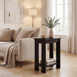 Tangkula 2-Tier Wooden Narrow End Table (1/2)