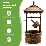 Tangkula Outdoor Wishing Well Water Fountain, 22.5" x 22.5" x 48.5"
