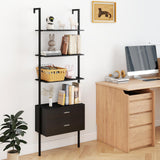 Tangkula Ladder Bookshelf with 4 Open Shelves & 2 Drawers