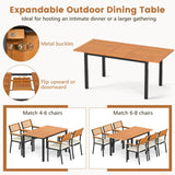 Tangkula Extendable Patio Dining Table for 4-8 People