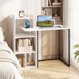 Tangkula 43.5" Study Desk with Ergonomic Monitor Stand & Storage Shelves