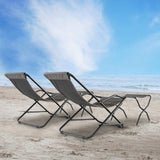 Tangkula Wicker Sling Chair Outdoor with Ottoman, Patio Deck Chair with Rattan Seat