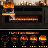Tangkula 36 Inch Flame Only Electric Fireplace with Remote