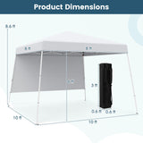 Tangkula Pop Up Canopy with Sidewall (10x10 FT)