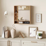Tangkula Bathroom Cabinet with Mirror for Living Room