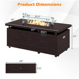 Tangkula 51 Inch Propane Fire Pit Table for Patio