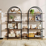 Tangkula 4-Tier Open Bookcase with Sturdy Metal Frame