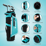 Tangkula Kids Golf Club Set Right Hand, Junior Complete Golf Club Set with 205CC #3 Fairway Wood & #7/#S Irons & Putter