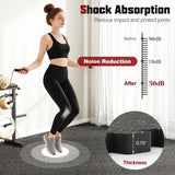 Tangkula 0.79" Thick Rubber Top Exercise Mat 48 Sq Ft