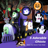 Tangkula 8.2 FT Long Halloween Inflatable Train