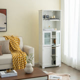 Tangkula Tall Bathroom Storage Cabinet, Freestanding Floor Cabinet