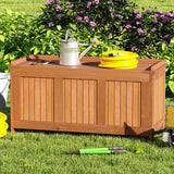 Tangkula 58 Gallon Wood Outdoor Storage Box