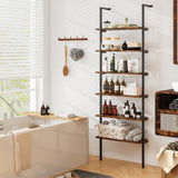 Tangkula Industrial 6-Tier Bookshelf