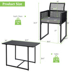  3 Pieces Outdoor Dining Set - Tangkula