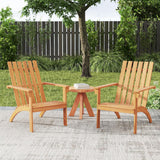 Tangkula Acacia Wood Patio Adirondack Chair with Inclined Seat and High Backrest for Porch