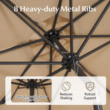 Tangkula 9 FT Patio Umbrella with Fringe