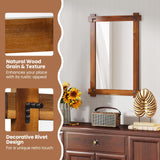Tangkula Wood Framed Mirror