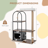 Tangkula Cat Tree Tower, 47 Inch Modern Cat Tree with Metal Frame, Top Perch Cat Bed