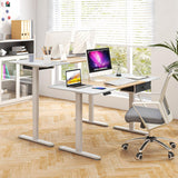 Tangkula 55” x 28” Height Adjustable Electric Standing Desk, Ergonomic Sit Stand Desk