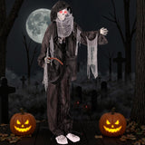 Tangkula 8.5 FT Halloween Decoration Animated Standing Grim Reaper