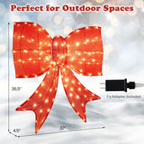 Tangkula 37” Lighted Christmas Bow Decoration
