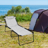 Tangkula Widen Folding Chaise Lounge Chair Set of 2