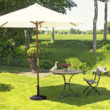 30lbs Patio Market Umbrella Base, Heavy Duty Outdoor Stand, Cast Iron Umbrella Holder for Garden Beach, Classic Round Umbrella Standing Deck Porch