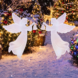 Tangkula 2 Pieces 3 FT Outdoor Christmas Angel Yard Signs Decoration