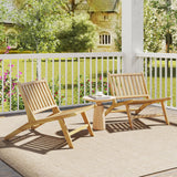 Tangkula Teak Wood Outdoor Accent Chairs for Patio Lawn Garden Backyard Deck