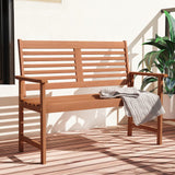 Tangkula 2-Person Patio Bench with Ergonomic Backrest and Armrests