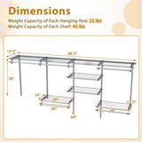 Tangkula 4 to 8 FT Custom Closet System