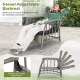 Tangkula 3 Pieces Patio PE Wicker Furniture Set