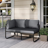 Tangkula Patio Loveseat with Removable Pillows & Seat Cushion