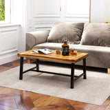 Tangkula Outdoor Acacia Wood Coffee Table