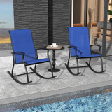 Tangkula Patio Rocking Chairs Set of 2/4, Outdoor Rocking Chair with Smooth & Safe Rocking Motion, Ergonomic Backrest