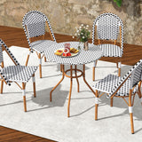 Tangkula 27.5" Outdoor Round Dining Table