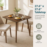 Tangkula 27" Small Wooden Square Dining Table for 2-4