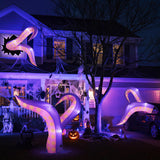 Tangkula 6.5 Ft Halloween Inflatable Tentacles, Blow up Octopus Legs