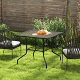 Tangkula 35 Inch Patio Bistro Table with 1.5” Umbrella Hole