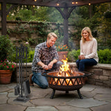 Tangkula 5 Pieces Fireplace Tool Set with Aluminum Handles