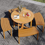 Tangkula 36 Inches Outdoor Folding Round Dining Table